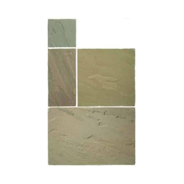 sandstone green slabs wirh beige and brown hints