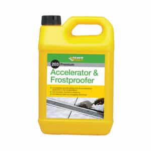 yellow square 5l bottle of 203 203 Accelerator and Frost-Proofer