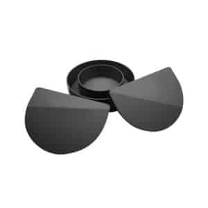 aco drainage cover and end cap in black plastic