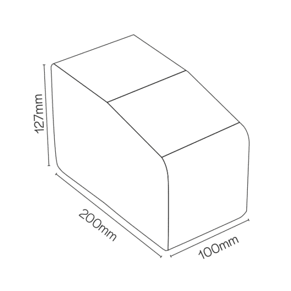 Concrete Kerb Block measurements sketch