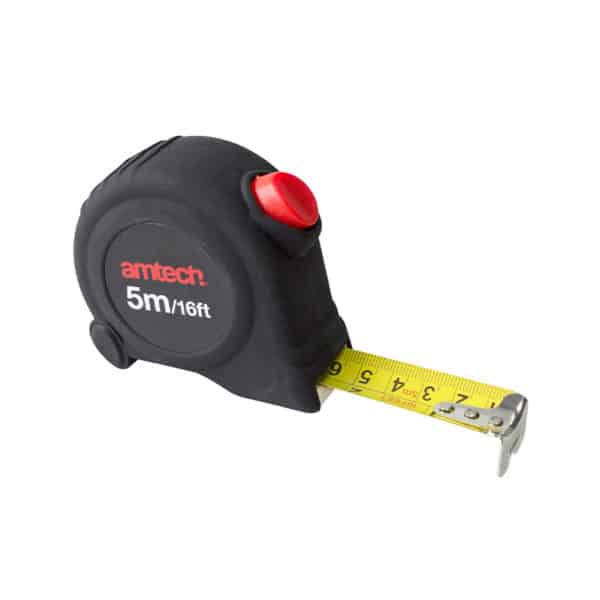 black self-locking tape with red button and yellow tape